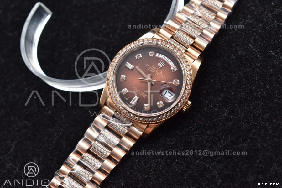 DayDate V RG Trendsetting A2836 Best Bracelet 36 666 Version President BPF On 1219